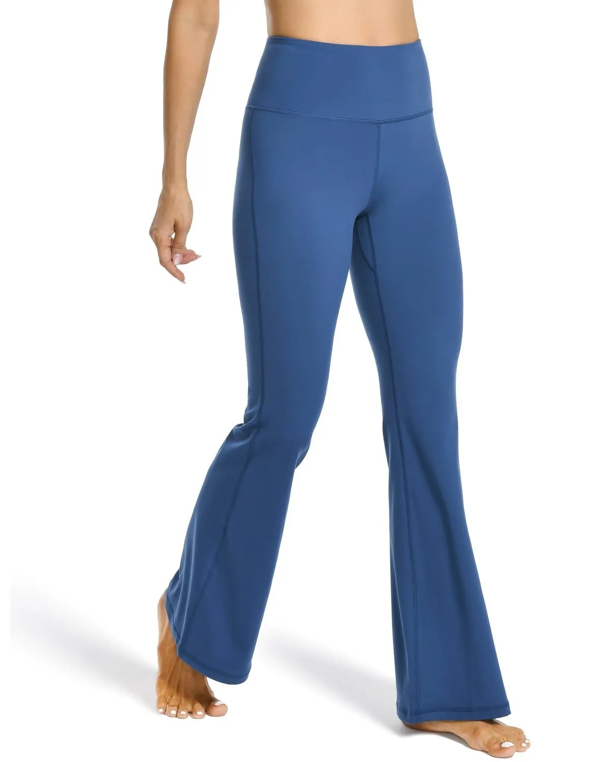 High Waisted Pockets Flare Leggings